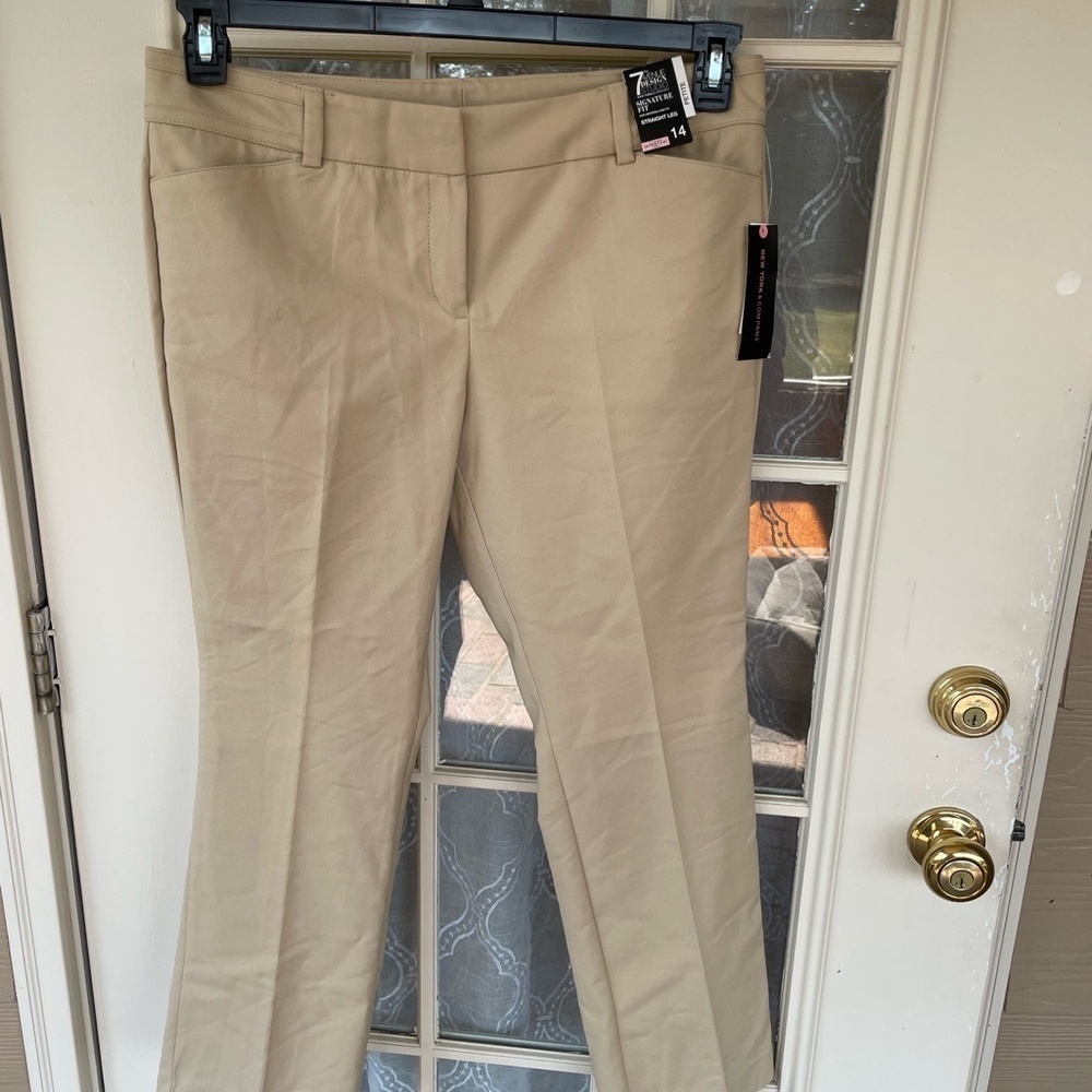 New York & Company Tan Trousers Size 14 Petite NWT